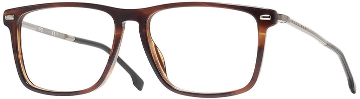 Square Striped Brown Hugo Boss 0931 Progressive No Line Bifocal View #1