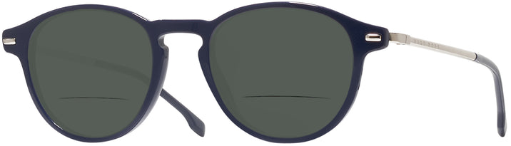 Round Blue Hugo Boss 0932 Bifocal Reading Sunglasses View #1