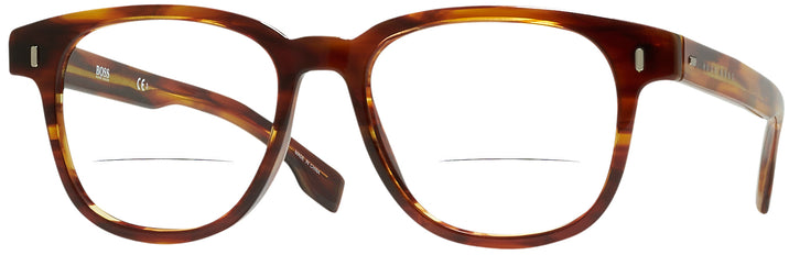 Square Brown Horn Hugo Boss 0956/S Bifocal View #1