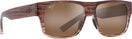 Rectangle Brown Stripe/HCL Bronze Lens Maui Jim Keahi 873 View #1
