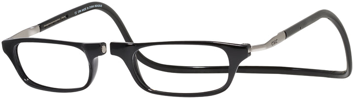Rectangle Black CliC Reader Long Single Vision Half Frame View #1