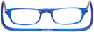 Rectangle Blue CliC Magnetic Reading Glasses: Single Vision Half Frame View #4