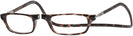 Rectangle Tortoise CliC Magnetic Reading Glasses: Single Vision Half Frame View #1