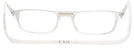 Rectangle Crystal CliC Magnetic Reading Glasses: Single Vision Half Frame View #4