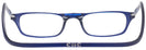 Rectangle Matte Blue CliC Magnetic Reading Glasses: Single Vision Half Frame View #4