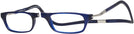 Rectangle Matte Blue CliC Reader XXL Single Vision Half Frame View #1