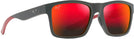 Rectangle Dark Grey With Brick Red/Hawaii Lava Maui Jim The Flats 897 View #1