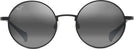 Round Deep Black/Neutral Gray Lens Maui Jim Mokupuni 888 View #2