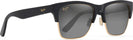 Square Gloss Black W/ Gold/Grey Lens Maui Jim Perico 853 View #1