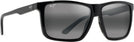 Rectangle Gloss Black/Neutral Grey Lens Maui Jim Mamalu Bay 610 View #1