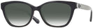 Rectangle Black Coach 6120 Progressive Reading Sunglasses w/ Gradient View #1