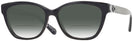 Rectangle Black Coach 6120 Bifocal Reading Sunglasses w/ Gradient View #1