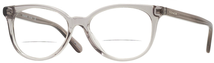 Round Transparent Grey Coach 6138U Bifocal View #1