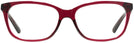 Square Transparent Burgundy Coach 6139U Single Vision Full Frame View #2
