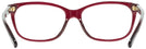 Square Transparent Burgundy Coach 6139U Single Vision Full Frame View #4