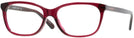 Square Transparent Burgundy Coach 6139U Single Vision Full Frame View #1