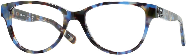 Oval Blue Tortoise Coach 6153 Single Vision Full Frame View #1