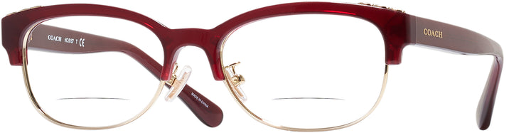 ClubMaster Burgundy Coach 6157 Bifocal View #1