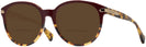 Round Burgundy/tortoise Coach 8140 Bifocal Reading Sunglasses View #1