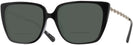 Square Black Coach 8256U Bifocal Reading Sunglasses View #1