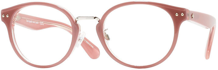 Round Pink Kate Spade Asia/F Single Vision Full Frame View #1