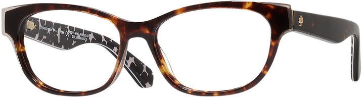 Rectangle Havana Cream Kate Spade Josee Progressive No Line Bifocal View #1
