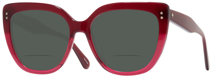 Oversized Opal Burgundy Kate Spade Kiyanna-S Bifocal Reading Sunglasses View #1
