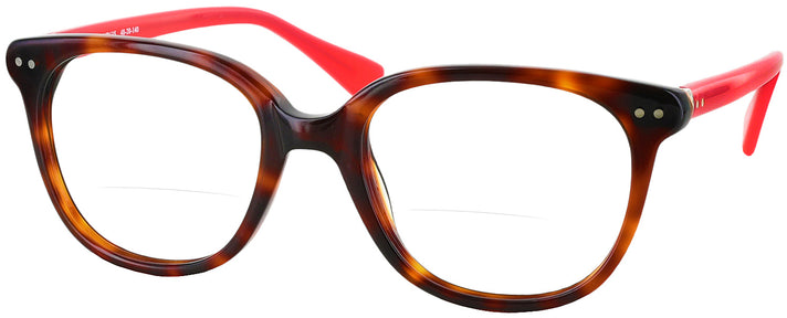 Square Brown Tort./soft Red Millicent Bryce 135 Bifocal View #1