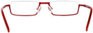 Rectangle Red Millicent Bryce 141 Single Vision Half Frame View #4