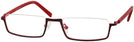 Rectangle Red Millicent Bryce 141 Single Vision Half Frame View #1