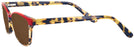 Rectangle Red Tortoise/lipstick Millicent Bryce 146 Progressive No Line Reading Sunglasses View #3