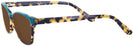 Rectangle Blue Tortoise/teal Millicent Bryce 146 Progressive No Line Reading Sunglasses View #3