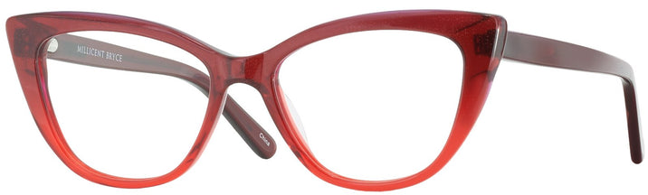 Cat Eye Ruby Red Millicent Bryce 167 Progressive No-Lines View #1