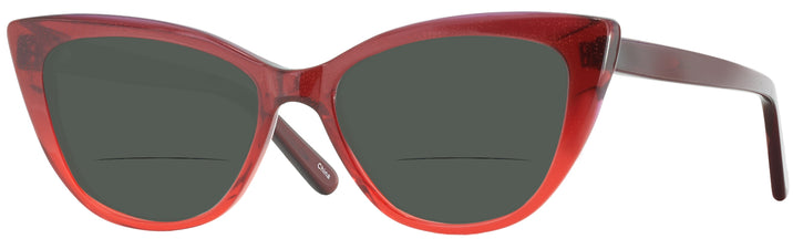 Cat Eye Ruby Red Millicent Bryce 167 Bifocal Reading Sunglasses View #1
