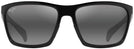 Square Gloss Black/grey Lens Maui Jim Makoa 804 View #2