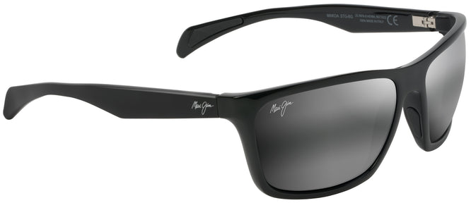 Square Gloss Black/grey Lens Maui Jim Makoa 804 View #1