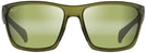 Square Matte Trans Khaki Green/ht Lens Maui Jim Makoa 804 View #2