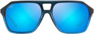 Aviator,Square Matte Black Fade To Blue w/Blue Hawaii Lens Maui Jim Wedges 880 View #2