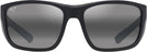 Rectangle Matte Black With Black Rubber/Neutral Grey Lens Maui Jim Amberjack 896 View #2