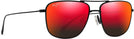 Aviator Matte Black/Hawaii Lava Lens Maui Jim Mikioi 887 View #1