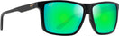 Rectangle Matte Black/Maui Green Lens Maui Jim Mamalu Bay 610 View #1