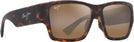 Square Matte Dark Havana/HCL Bronze Lens Maui Jim Kaolu 614 View #1