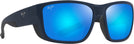 Rectangle Matte Dark Navy With Black Rubber/Blue Hawaii Lens Maui Jim Amberjack 896 View #1