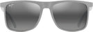 Square Matte Grey/Neutral Grey Lens Maui Jim Makamae 619 View #2