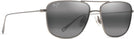 Aviator Matte Titanium/Grey Lens Maui Jim Mikioi 887 View #1