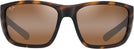 Rectangle Matte Tortoise With Black Rubber/HCL Bronze Lens Maui Jim Amberjack 896 View #2