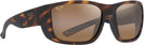 Rectangle Matte Tortoise With Black Rubber/HCL Bronze Lens Maui Jim Amberjack 896 View #1