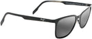 Square Satin Black/grey Lens Maui Jim Naupaka 775 View #1