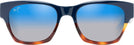 Square Navy With Tortoise/Blue-to-silver Dual Mirror Maui Jim Valley Isle 780 View #2