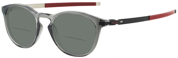 Round Grey Smoke Oakley OX8105 Pitchman Bifocal Reading Sunglasses View #1